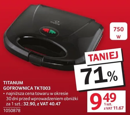 Gofrownica TITANUM TK003 promocja w Selgros