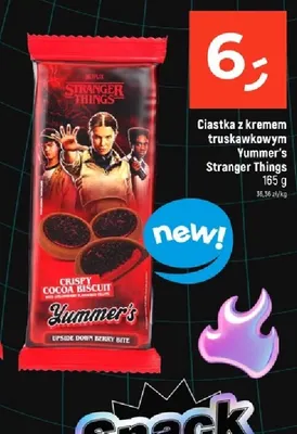 Ciastka z kremem truskawkowym Yummer's Stranger Things promocja w Dealz