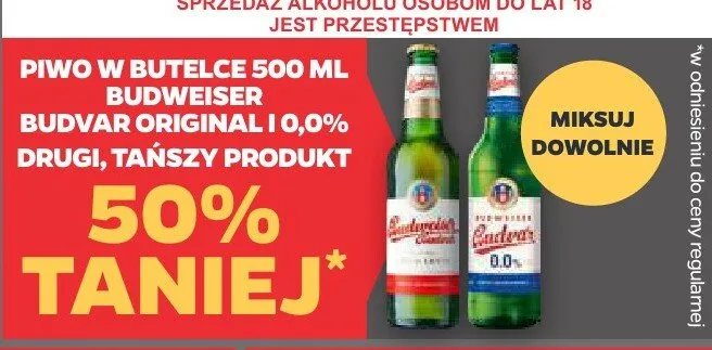 Piwo Budweiser Budvar Original w butelce promocja w Netto