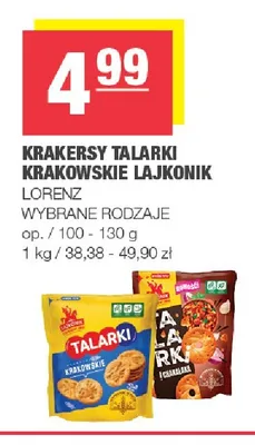 Krakersy Talarki Krakowskie Lajkonik promocja w SPAR