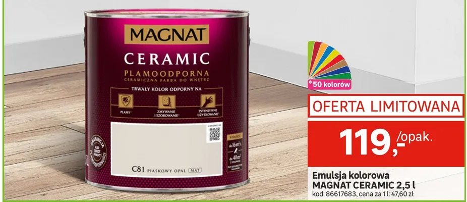 Emulsja kolorowa Ceramic promocja w Leroy Merlin