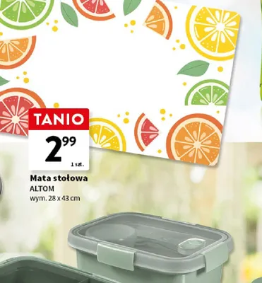 Mata stołowa wym. 28x43cm promocja w Intermarche