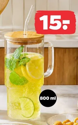 Szklanka ze słomką promocja w Netto