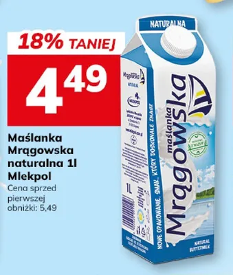 Maślanka Mrągowska naturalna promocja w Hitpol