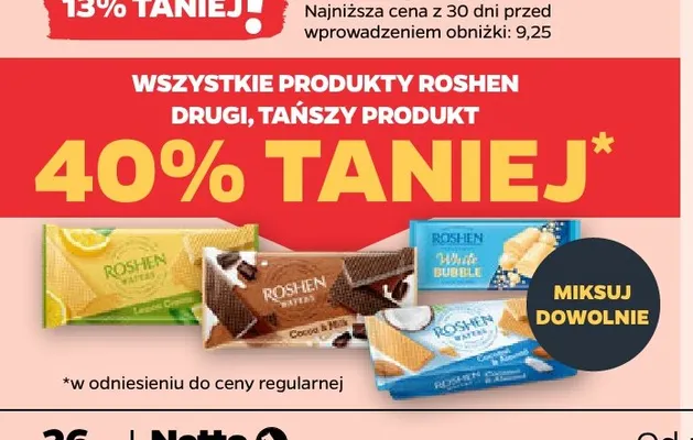 Produkty Roshen promocja w Netto