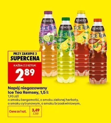 Napój niegazowany Ice Tea o smaku bergamotki Remsey promocja w Biedronka