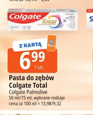 Pasta do zębów Colgate Total promocja w Leclerc