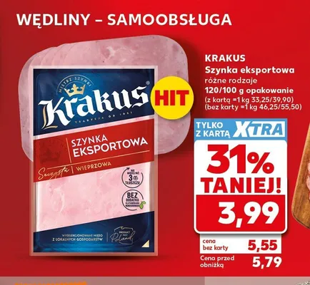 Szynka eksportowa Krakus promocja w Kaufland