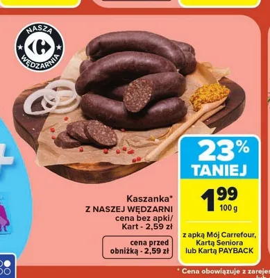 Kaszanka Nasza Wędzarnia promocja w Carrefour
