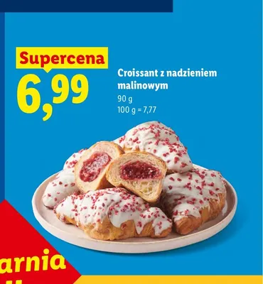 Croissant z nadzieniem malinowym promocja w Lidl