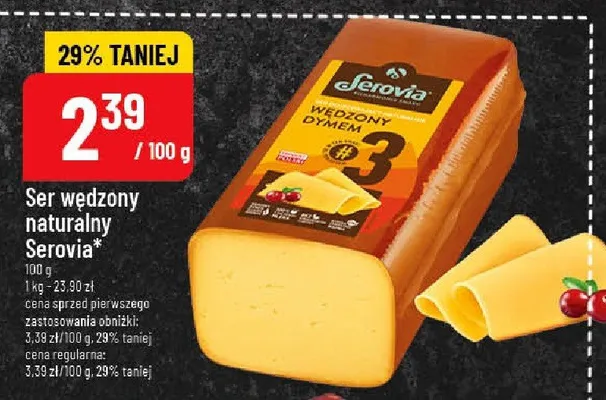 Ser wędzony naturalny Serovia promocja w POLOmarket