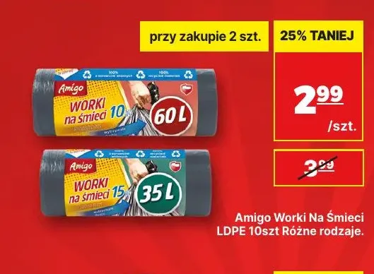 Worki na śmieci LDPE Amigo promocja w API Market