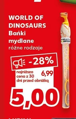 Bańki mydlane World of Dinosaurs promocja w Kaufland