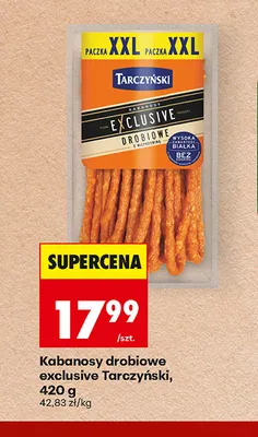Kabanosy drobiowe Exclusive Tarczyński promocja w Biedronka