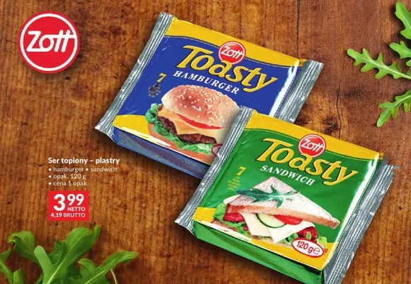 Ser topiony Tasty sandwich Zott promocja w Makro