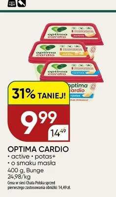 Margaryna Optima Cardio o smaku masła promocja w Chata Polska