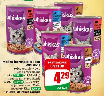 Mokra karma dla kota różne rodzaje promocja w Dino