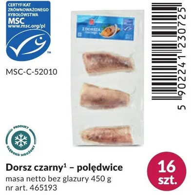 Dorsz czarny polędwice promocja w Makro