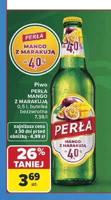 Piwo Perła Mango z Marakują promocja w Carrefour