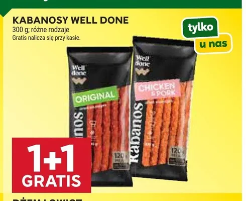 Kabanosy Well Done Chicken & Pork promocja w Stokrotka