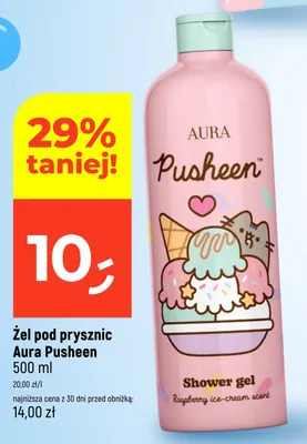 Żel pod prysznic Aura Pusheen promocja w Dealz