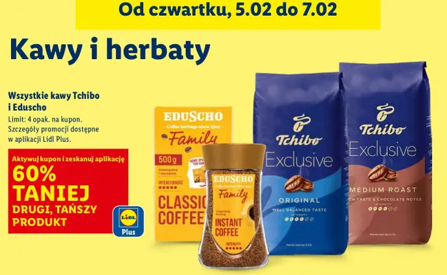 Wszystkie kawy Eduscho promocja w Lidl