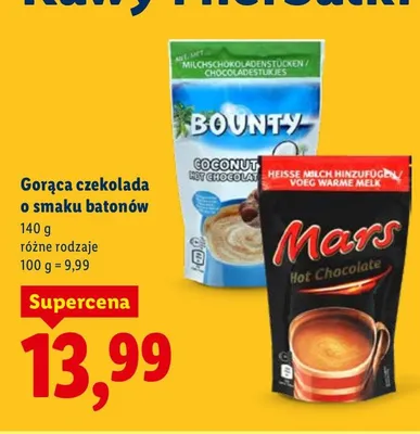Gorąca czekolada o smaku batonów różne rodzaje promocja w Lidl