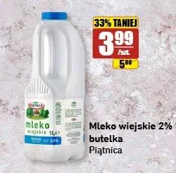 Mleko wiejskie 2% Piątnica promocja w API Market