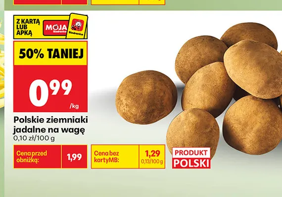 Ziemniaki jadalne polskie promocja w Biedronka