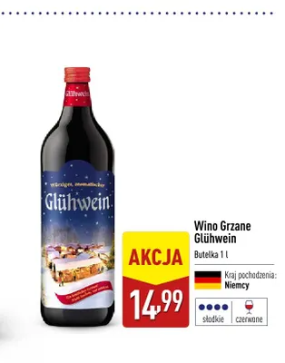 Wino czerwone grzane Glühwein promocja w Aldi