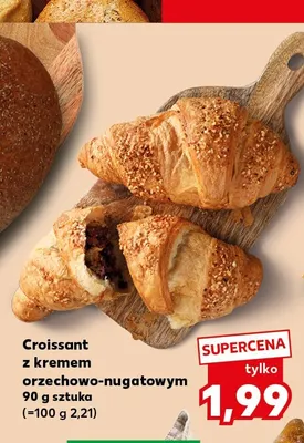Croissant z kremem orzechowo-nugatowym promocja w Kaufland