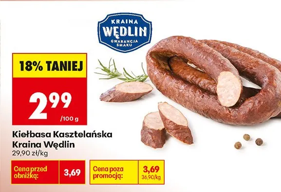 Kiełbasa Kasztelańska promocja w Biedronka