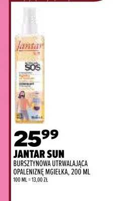 Bursztynowa utrwalająca opaleniznę mgiełka Jantar Sun promocja w Drogerie Natura