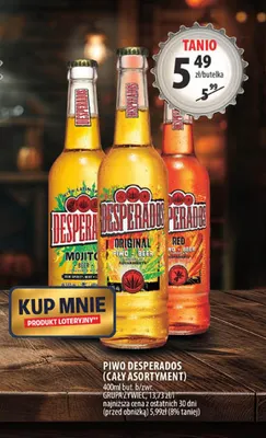 Piwo Desperados Original promocja w Arhelan