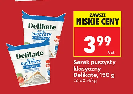 Serek puszysty klasyczny Delikate promocja w Biedronka
