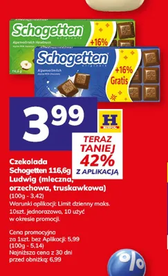 Czekolada Schogetten truskawkowa promocja w Hitpol