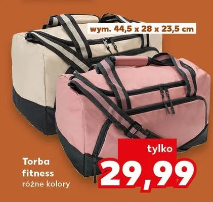 Torba fitness 44,5x28x23,5cm promocja w Kaufland
