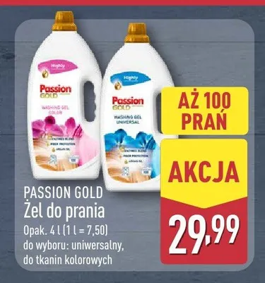 Żel do prania PASSION GOLD do tkanin kolorowych promocja w Aldi