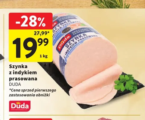 Szynka z indykiem prasowana Duda promocja w Intermarche
