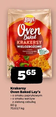Krakersy wielozbożowe Lay's Oven Baked o smaku warzyw z zieloną cebulką promocja w Netto