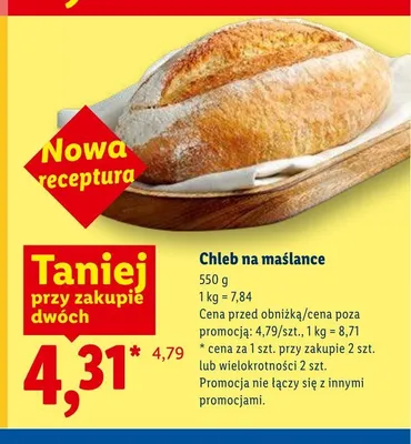 Chleb na maślance promocja w Lidl