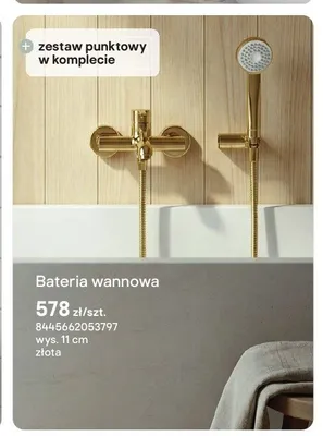 Bateria wannowa Roca Carelia złota promocja w Castorama