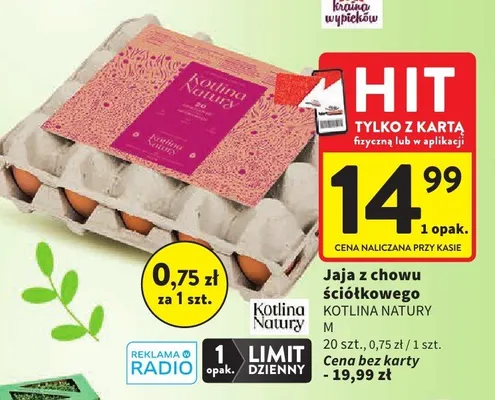 Jaja z chowu ściółkowego M promocja w Intermarche