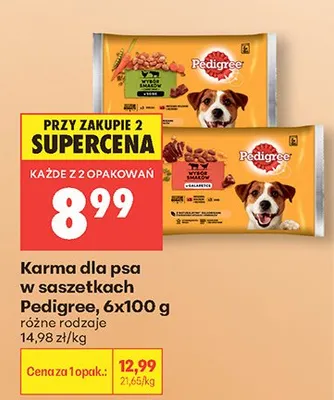 Karma dla psa w saszetkach Pedigree promocja w Biedronka