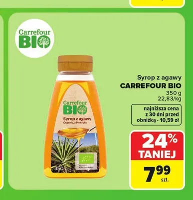 Syrop z agawy Carrefour Bio promocja w Carrefour Market