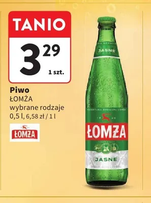 Piwo Łomża Jasne promocja w Intermarche