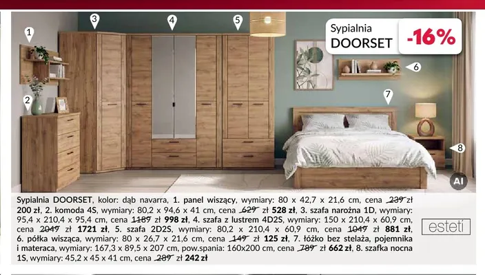 Szafa narożna 1D Doorset promocja w Salony Agata