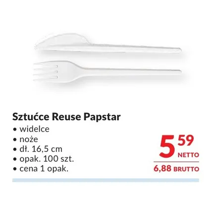 Noże Papstar Reuse 16,5 cm promocja w Makro