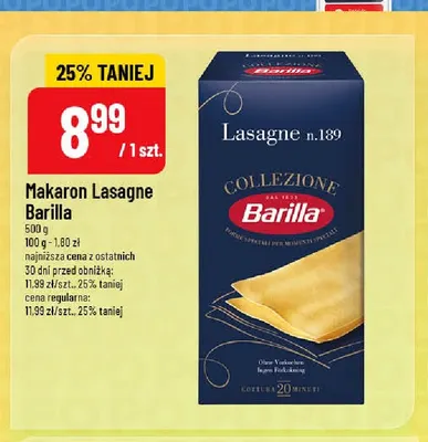 Makaron Lasagne Barilla promocja w POLOmarket