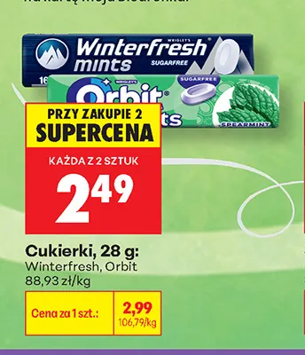 Cukierki Orbit promocja w Biedronka